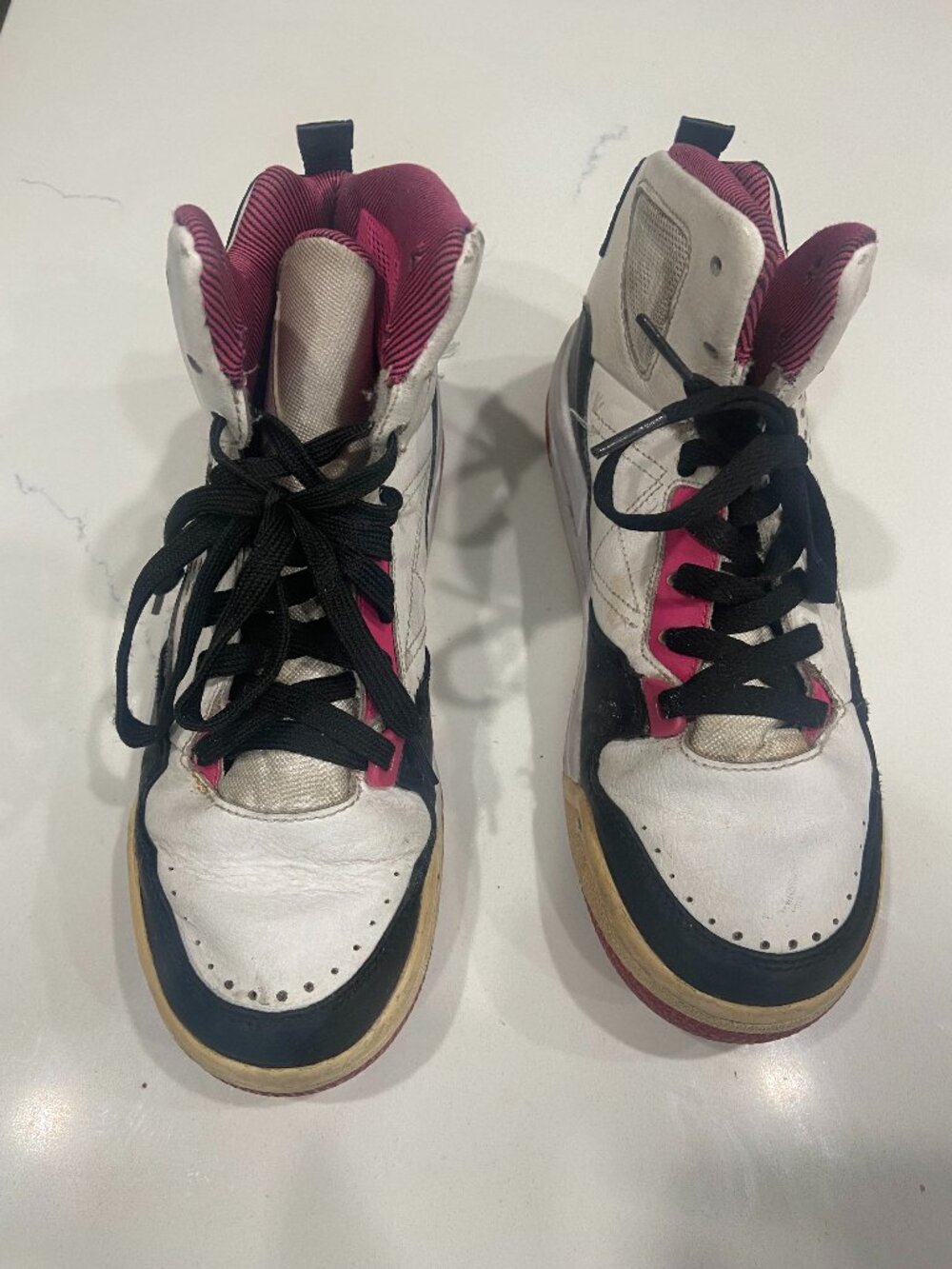 Nike Jordan Flight SC-1 GS White Black Pink High Top Sneakers Youth 6.5Y 630611-